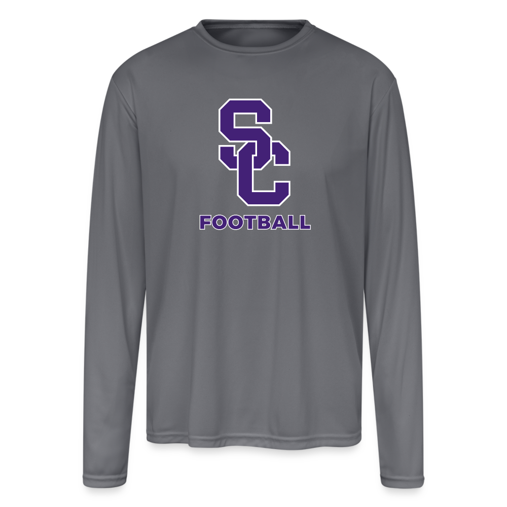 SC Football Men's Moisture Wicking Performance Long Sleeve T-Shirt - gray