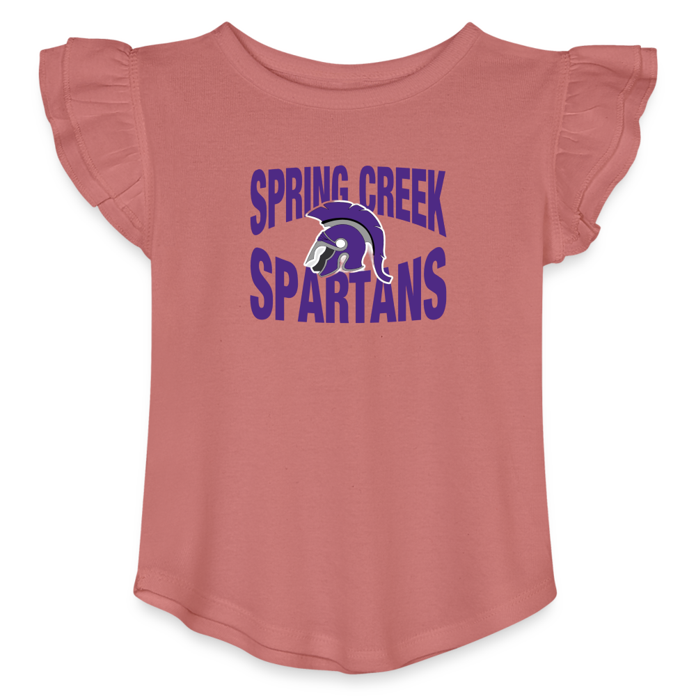 Spring Creek Toddler Girls Flutter T-shirt - mauve