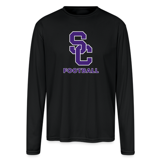 SC Football Men's Moisture Wicking Performance Long Sleeve T-Shirt - black