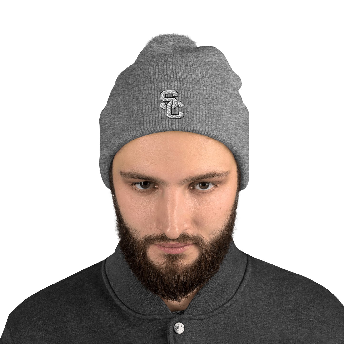 SC Interlocking Pom-Pom Beanie