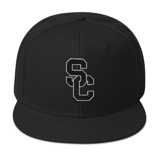 SC Black with Black Lettering Snapback Hat