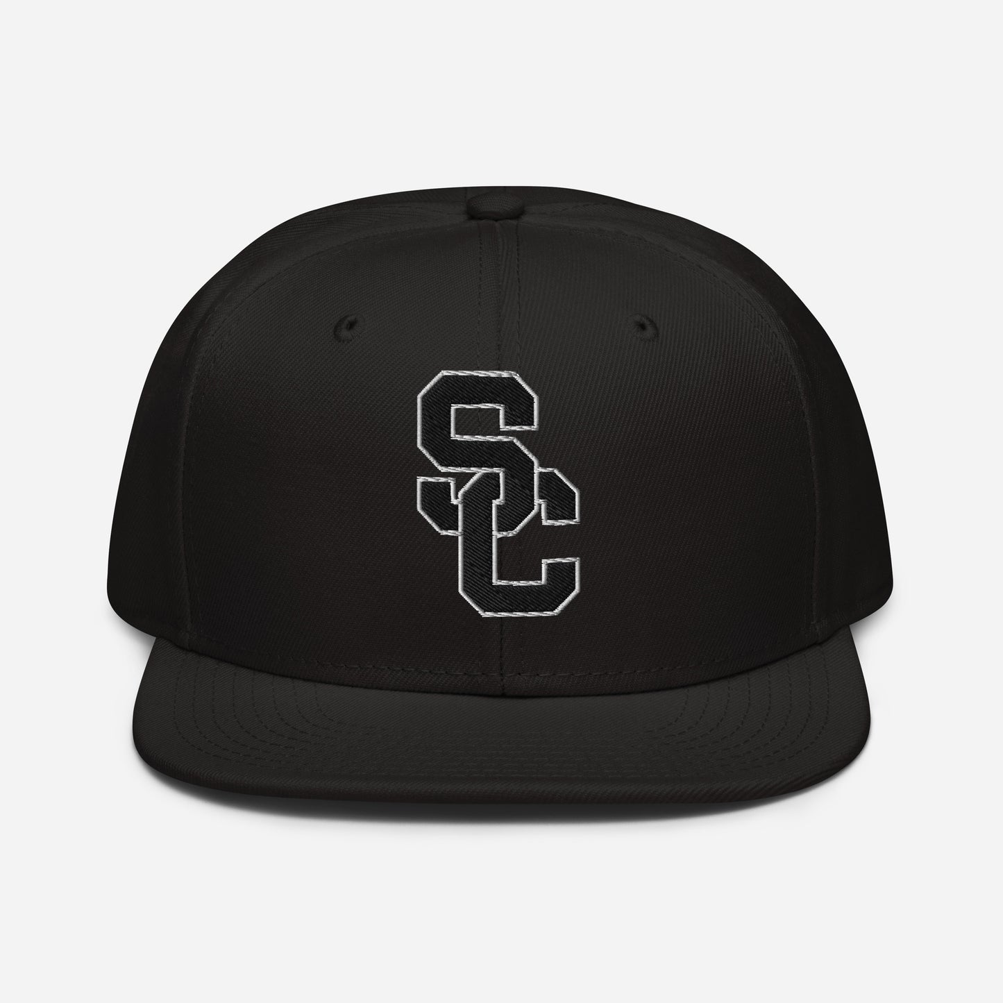 SC Black with Black Lettering Snapback Hat