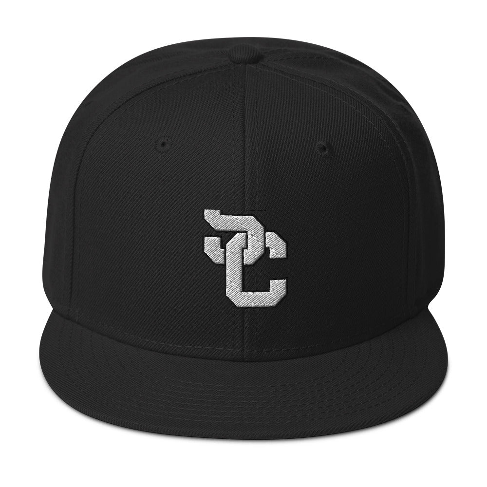 SC Black with White Lettering Snapback Hat