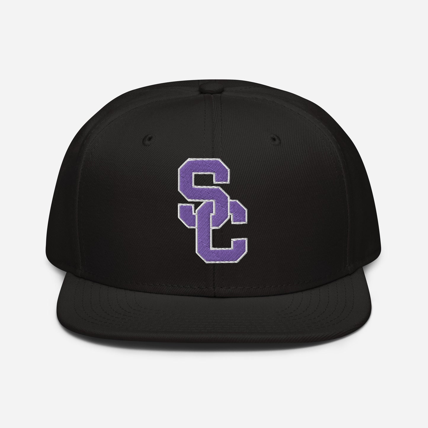 SC Black with Purple Lettering Snapback Hat