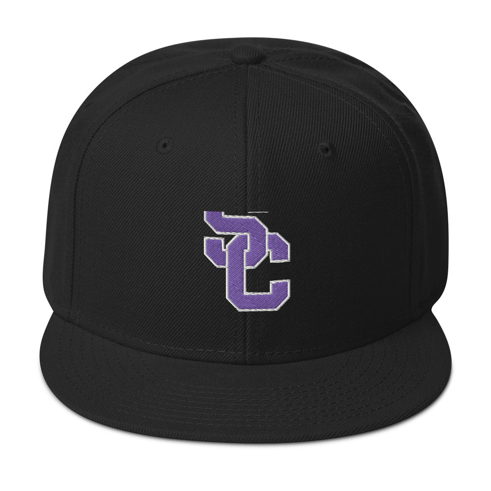 SC Black with Purple Lettering Snapback Hat