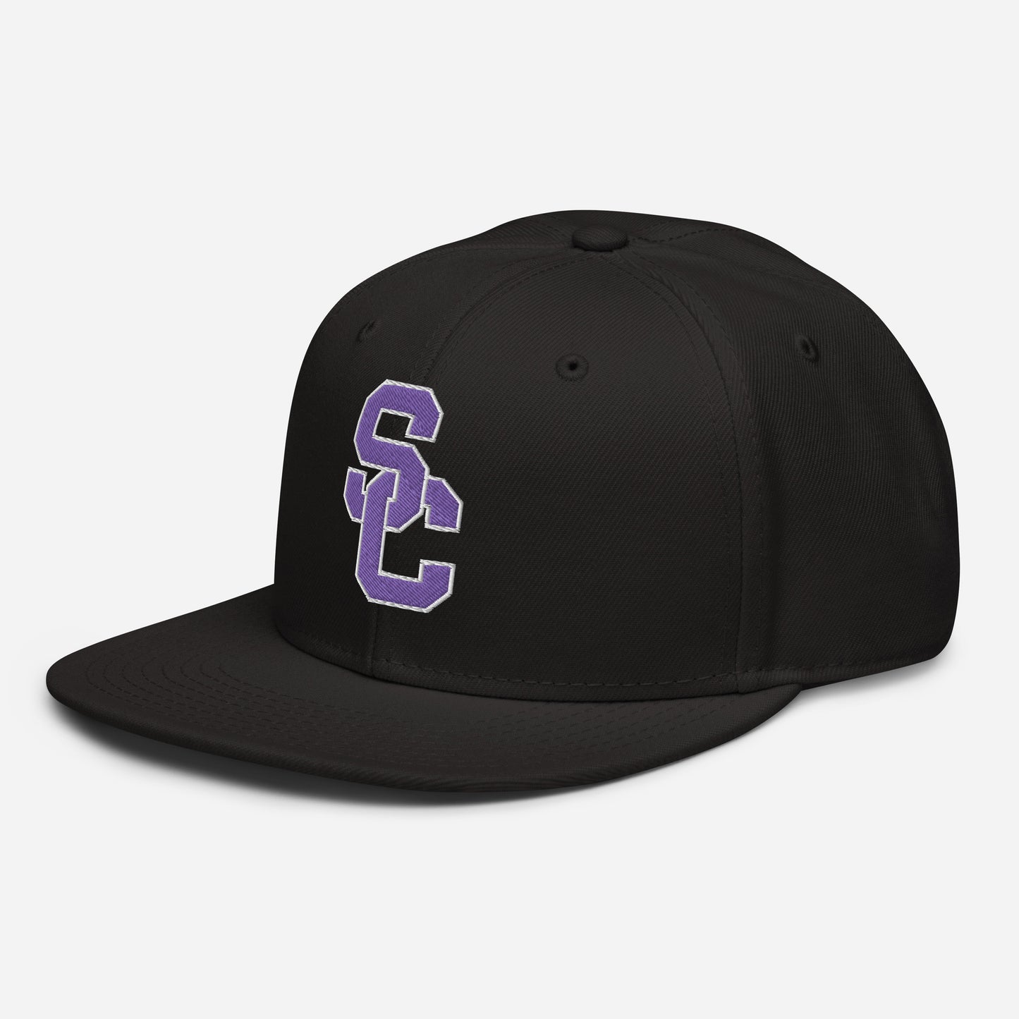 SC Black with Purple Lettering Snapback Hat