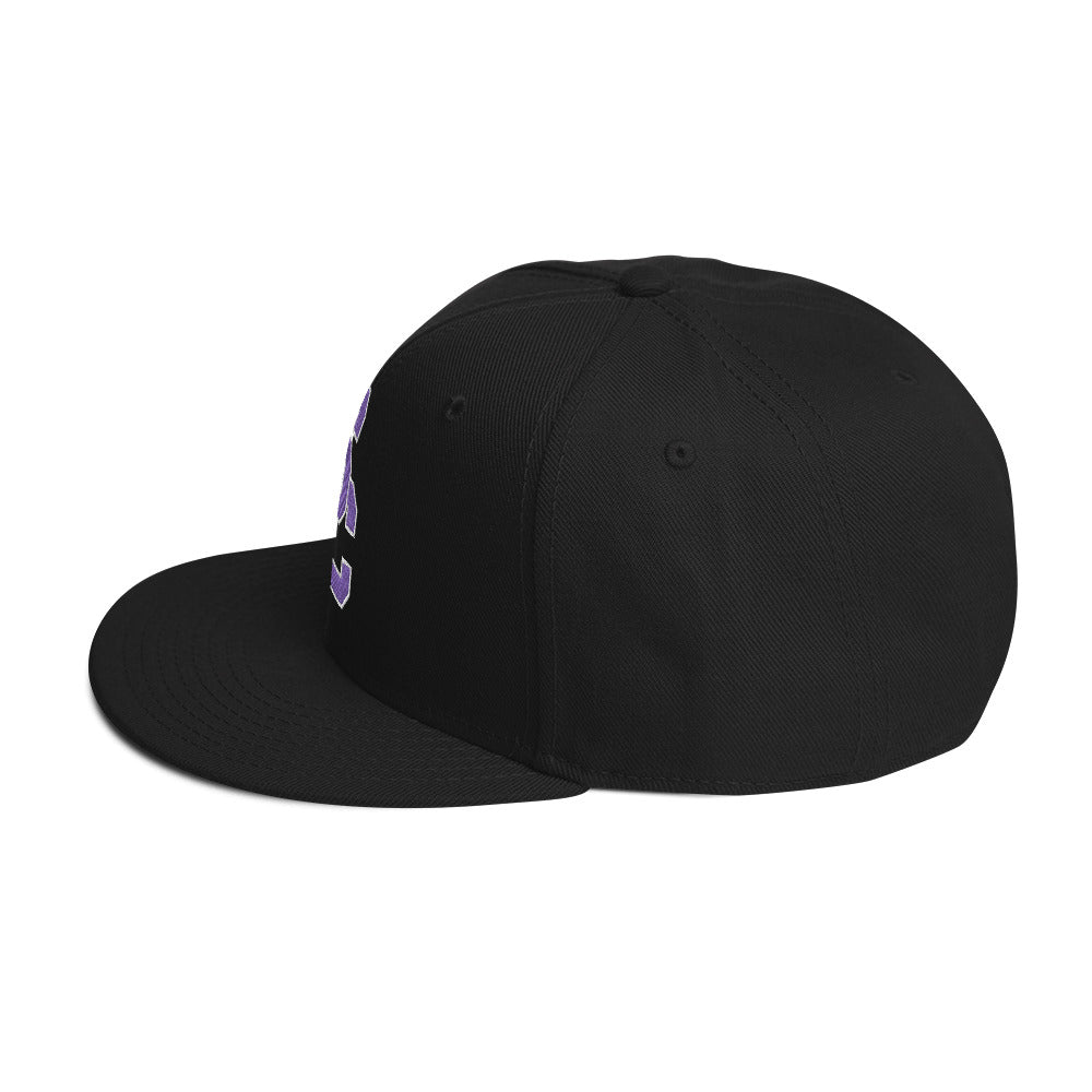 SC Black with Purple Lettering Snapback Hat