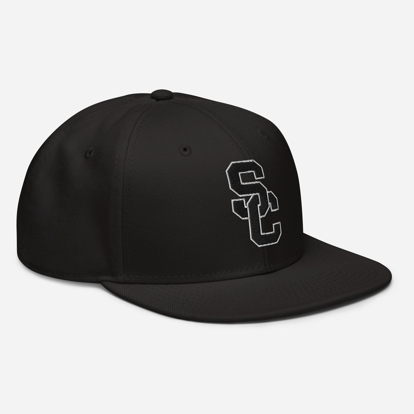 SC Black with Black Lettering Snapback Hat