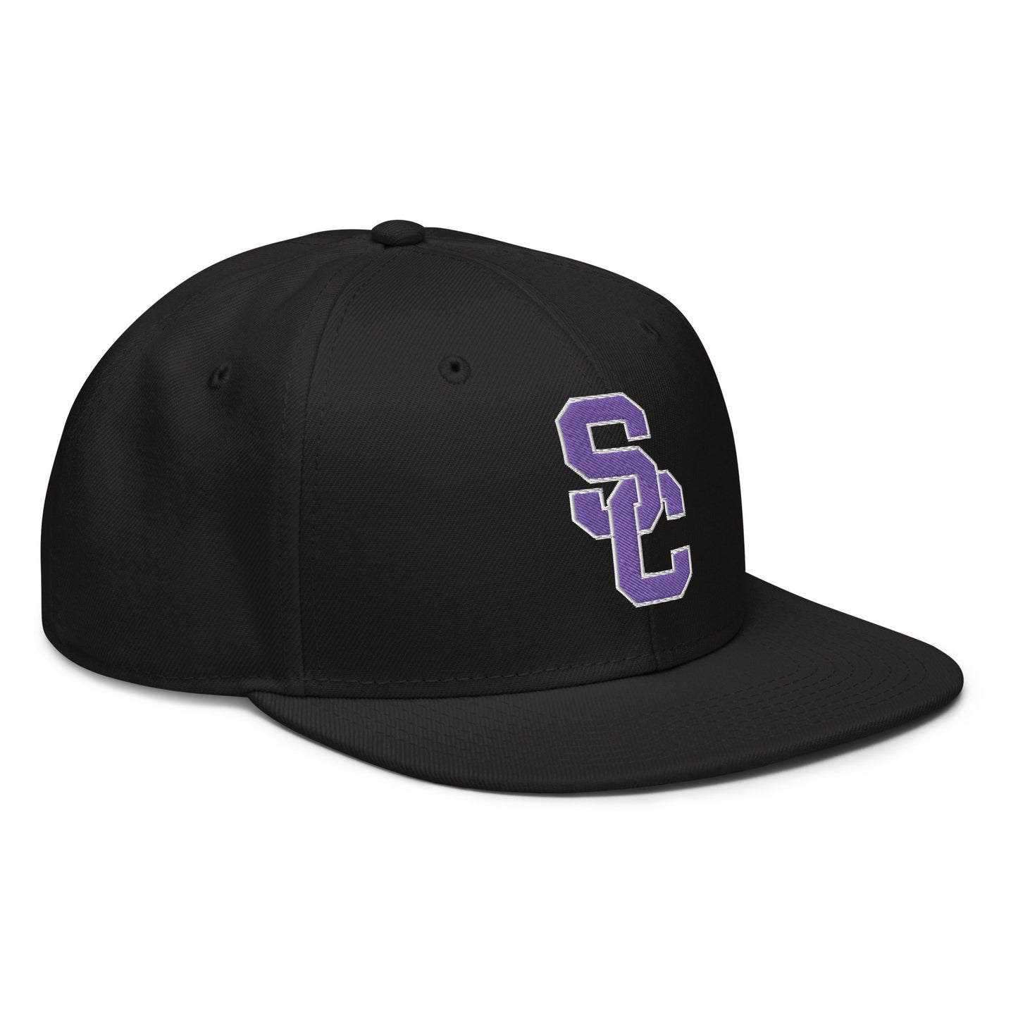 SC Black with Purple Lettering Snapback Hat