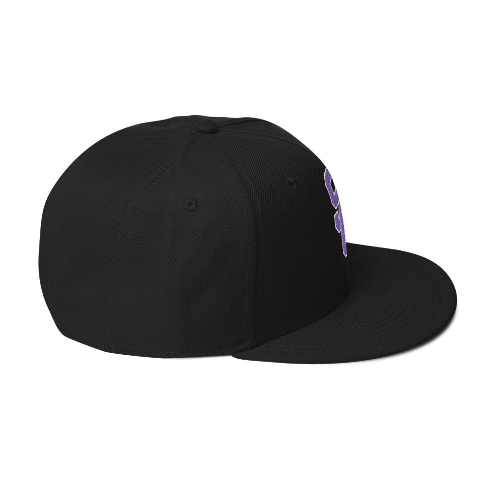 SC Black with Purple Lettering Snapback Hat