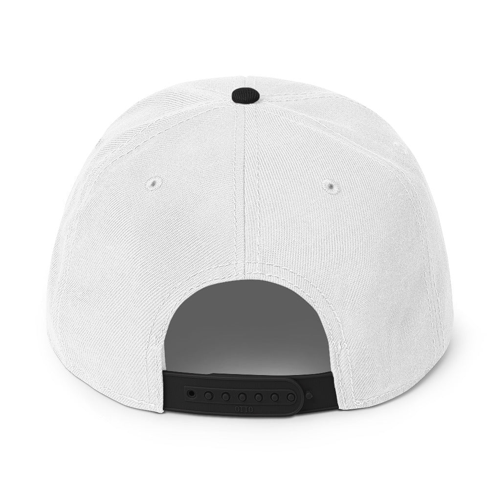 SC White and Black with Black Lettering Snapback Hat