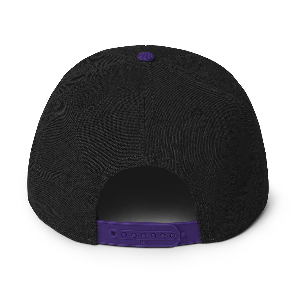 SC Black and Purple with Black Lettering Snapback Hat