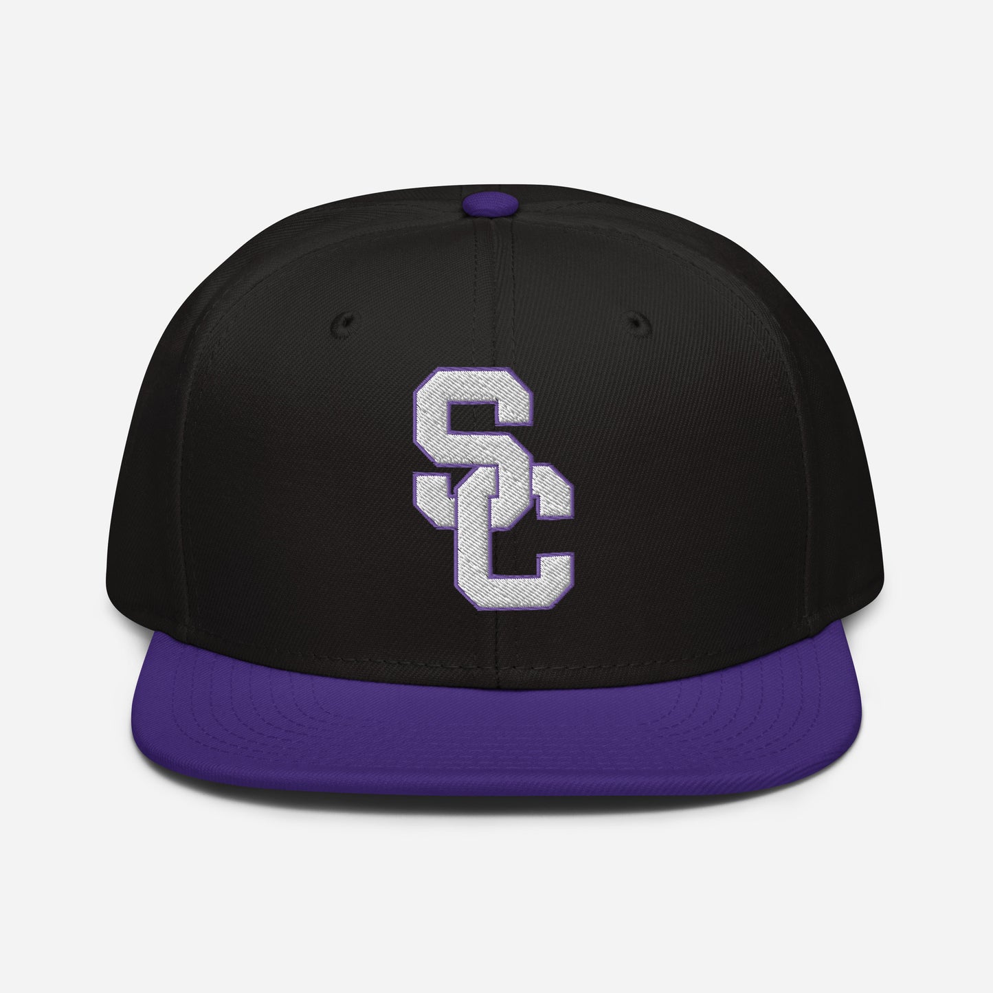 SC Black and Purple with White Lettering Snapback Hat