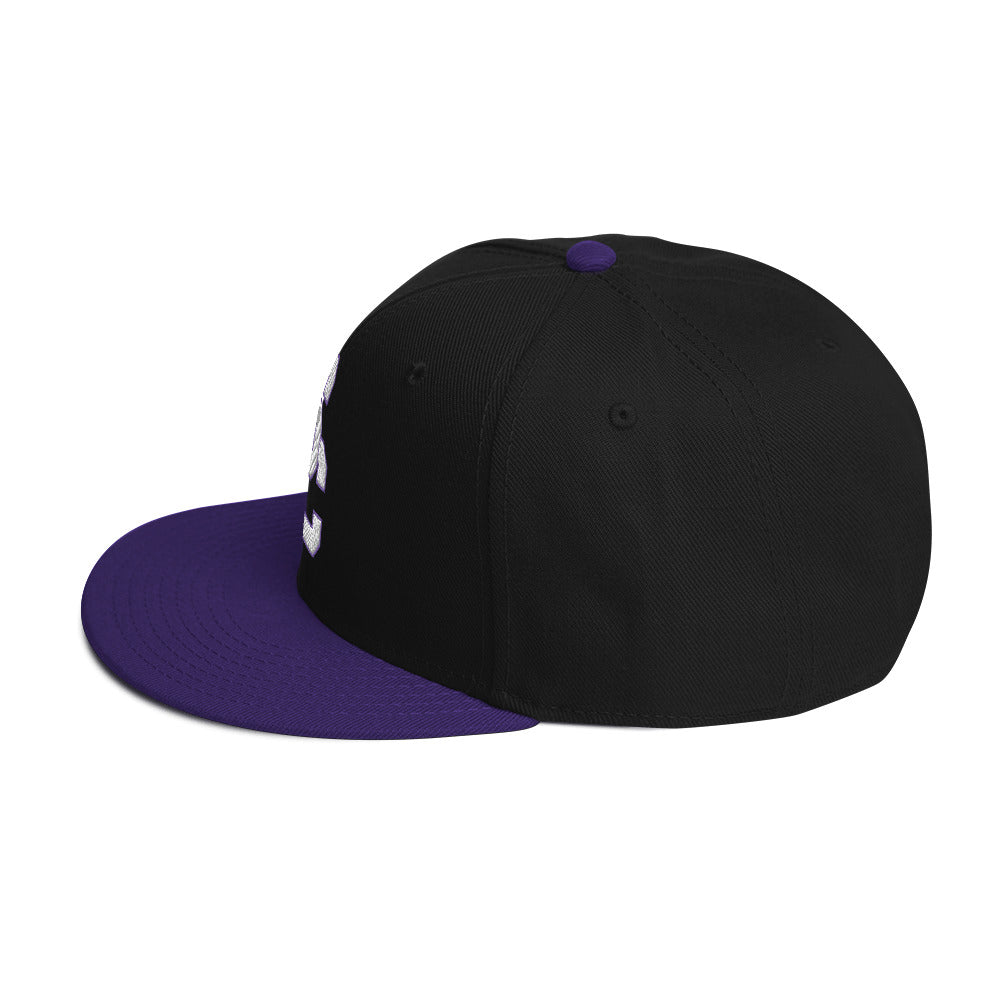 SC Black and Purple with White Lettering Snapback Hat