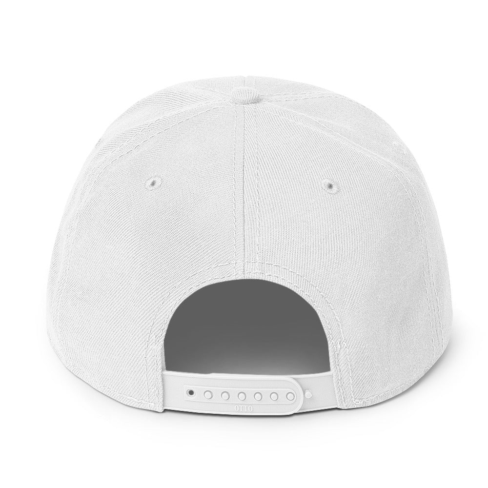 SC White with Purple Lettering Snapback Hat