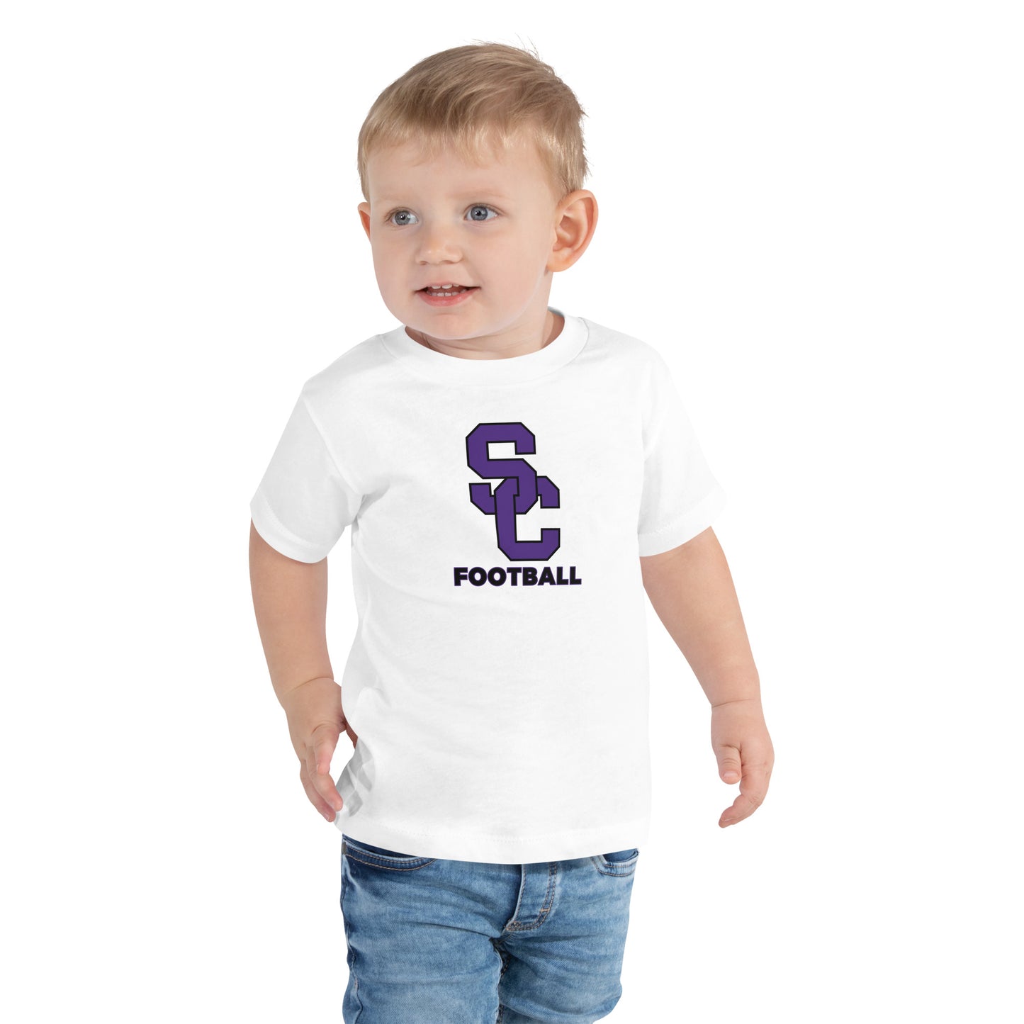 SC Interlock Purple Lettering Toddler Short Sleeve Tee