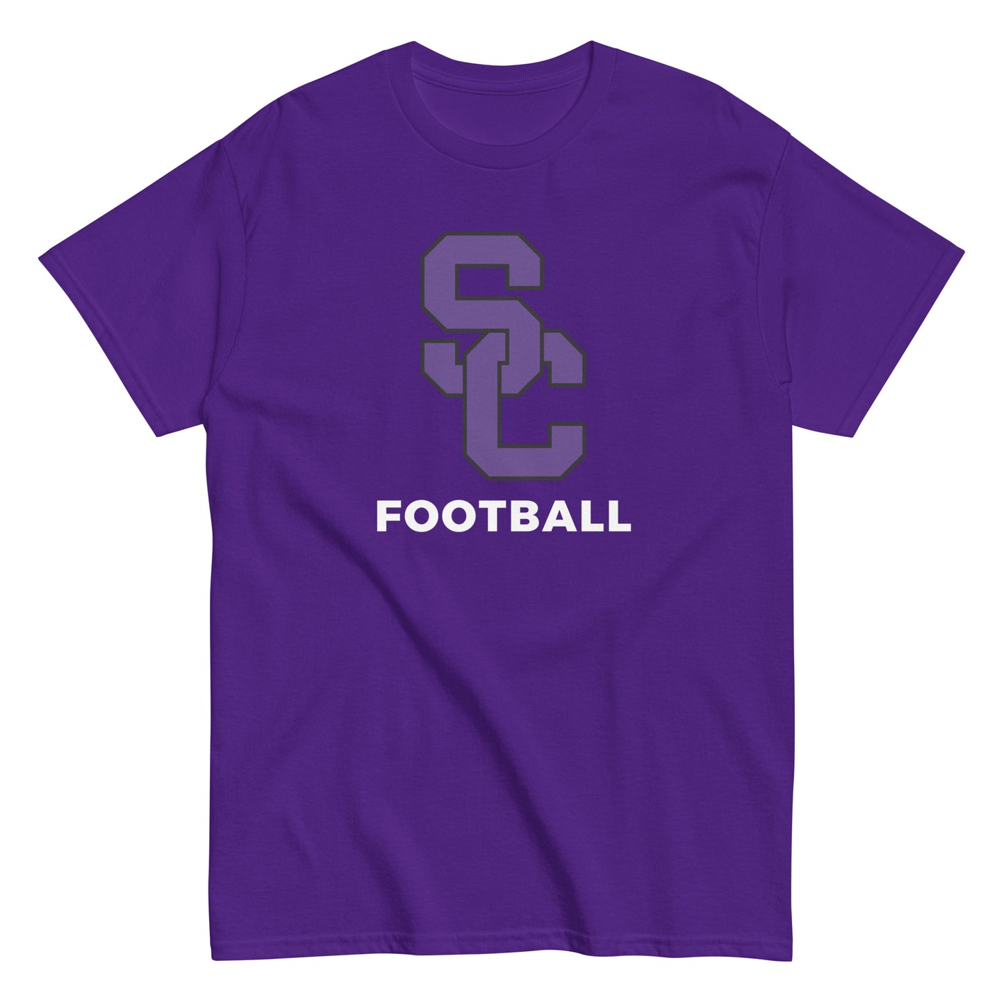 Interlocking SC Football Purple w/ White