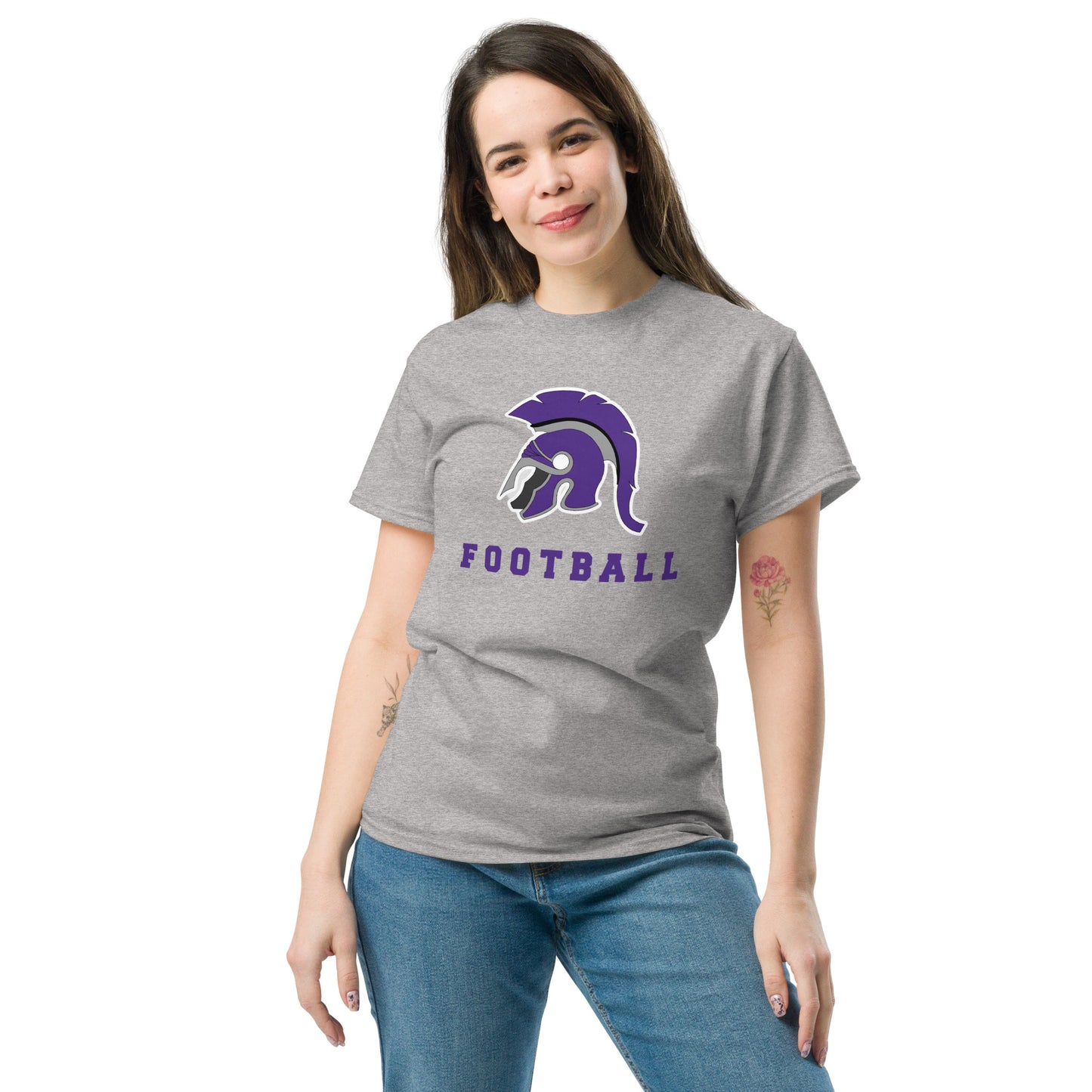 Spartan Helmet Football T Shirt