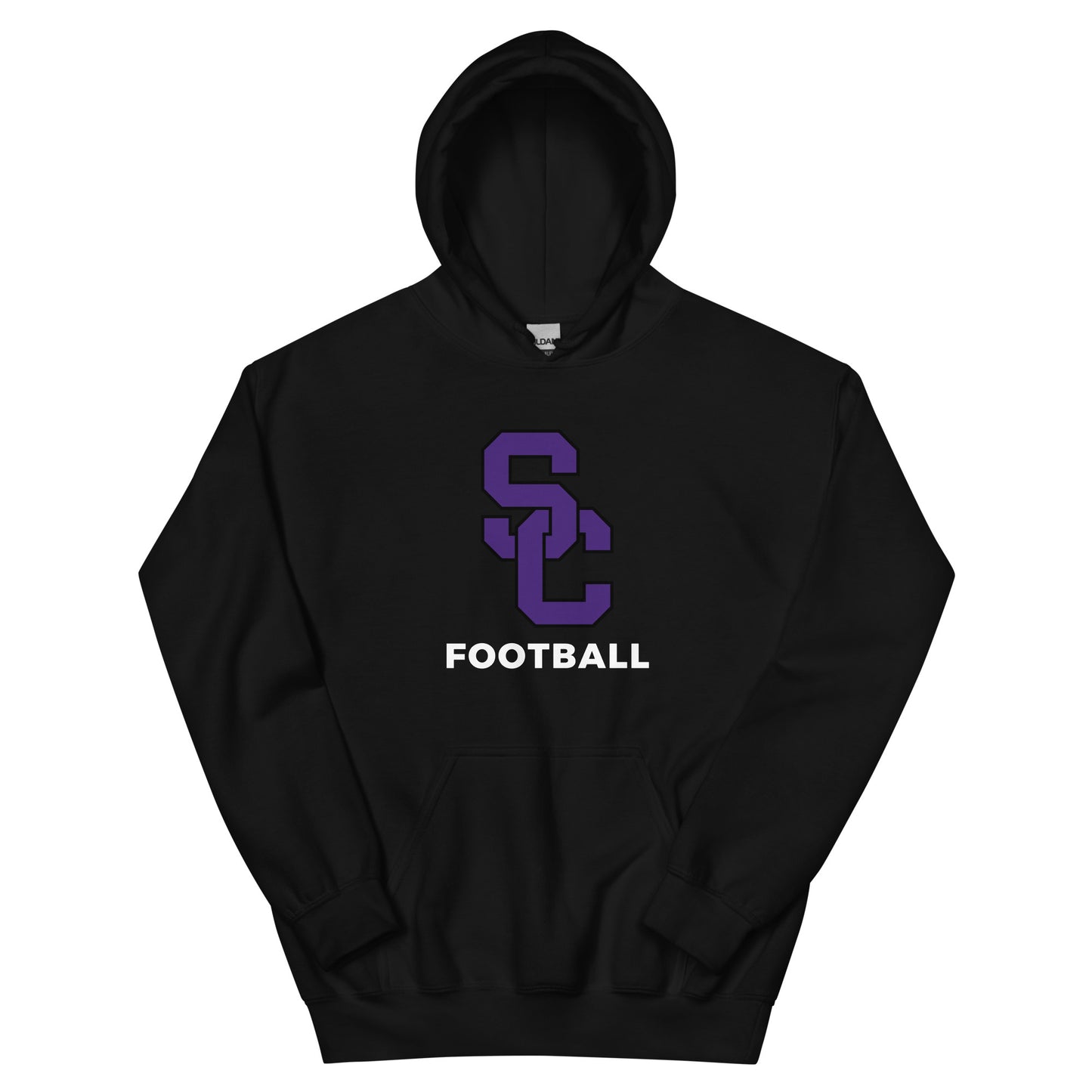 Interlocking SC Football Purple w/ White Unisex Hoodie