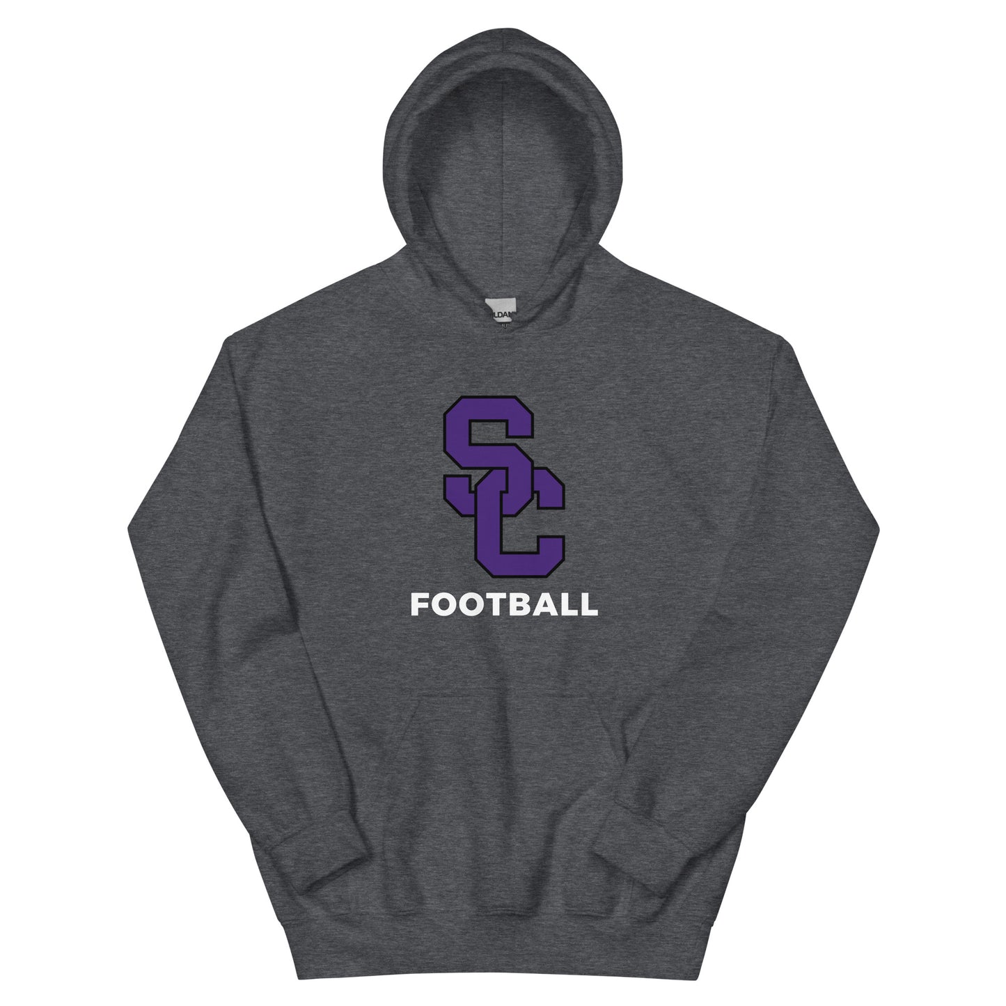 Interlocking SC Football Purple w/ White Unisex Hoodie