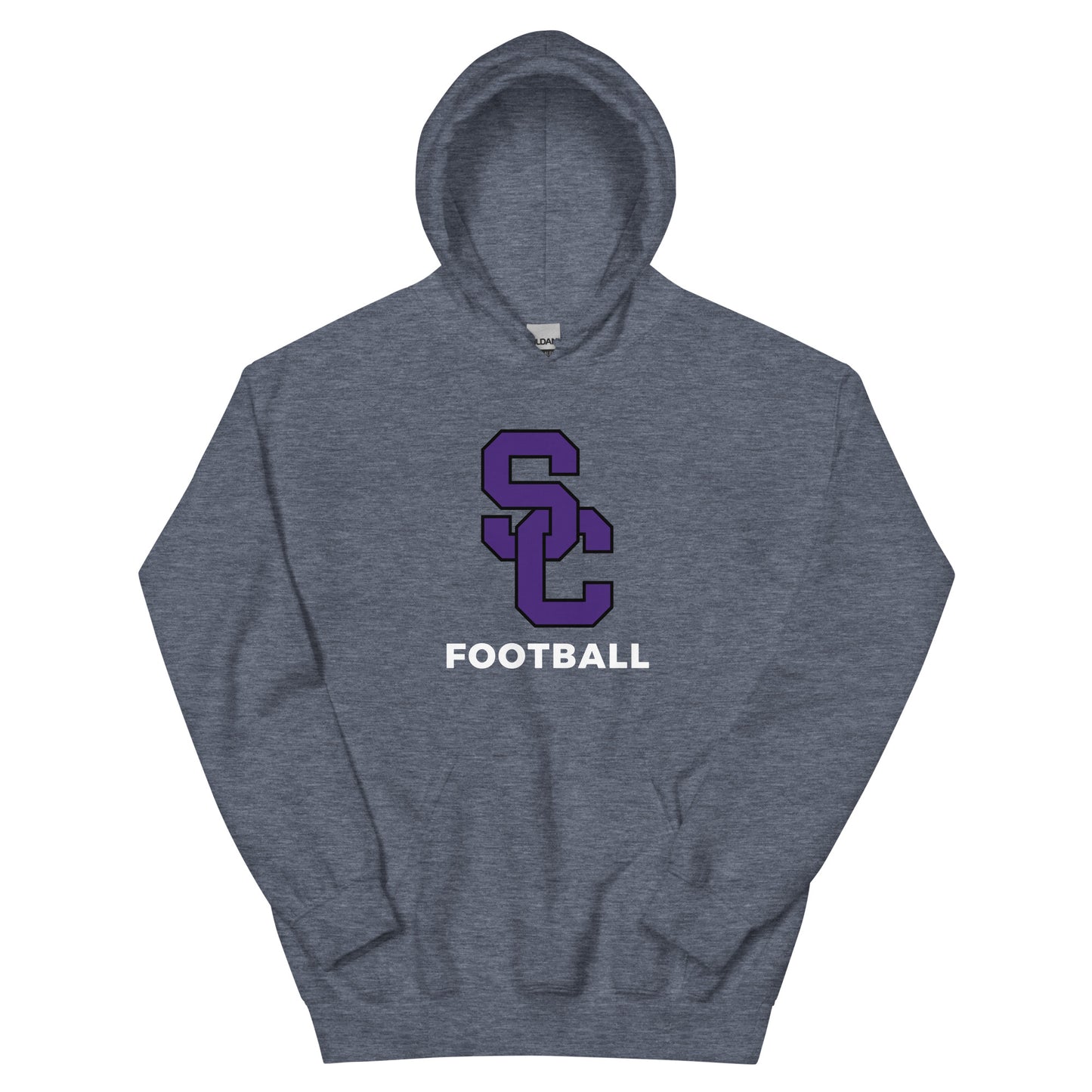 Interlocking SC Football Purple w/ White Unisex Hoodie