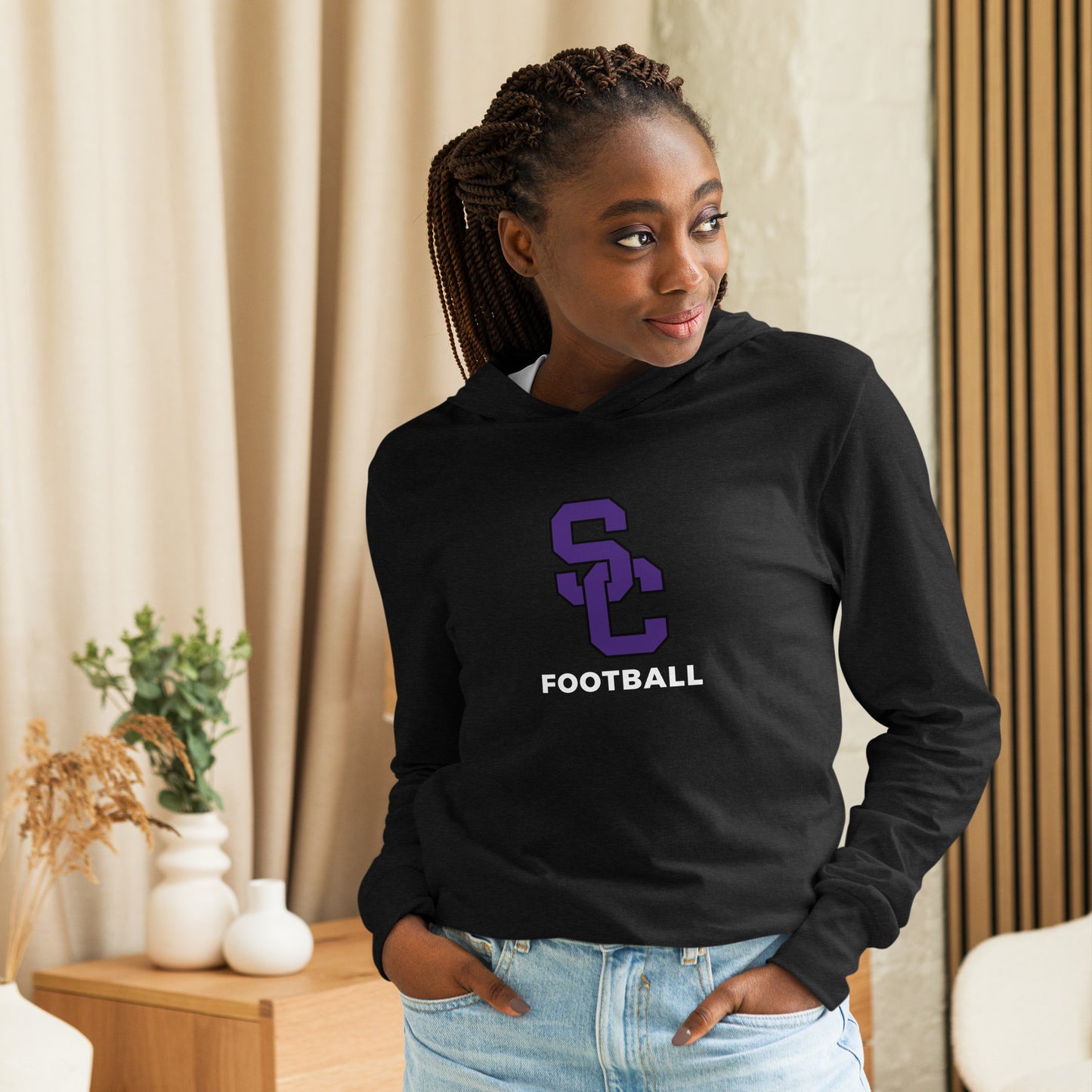 SC Football Hooded Long-Sleeve Tee