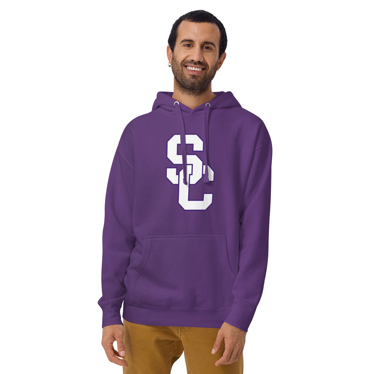 Interlocking SC White w/ Purple Hoodie