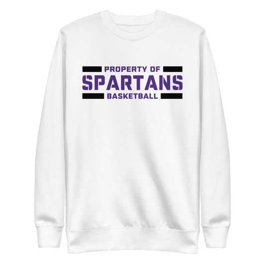 Property of Spartans Basketball Unisex Premium Sweatshirt