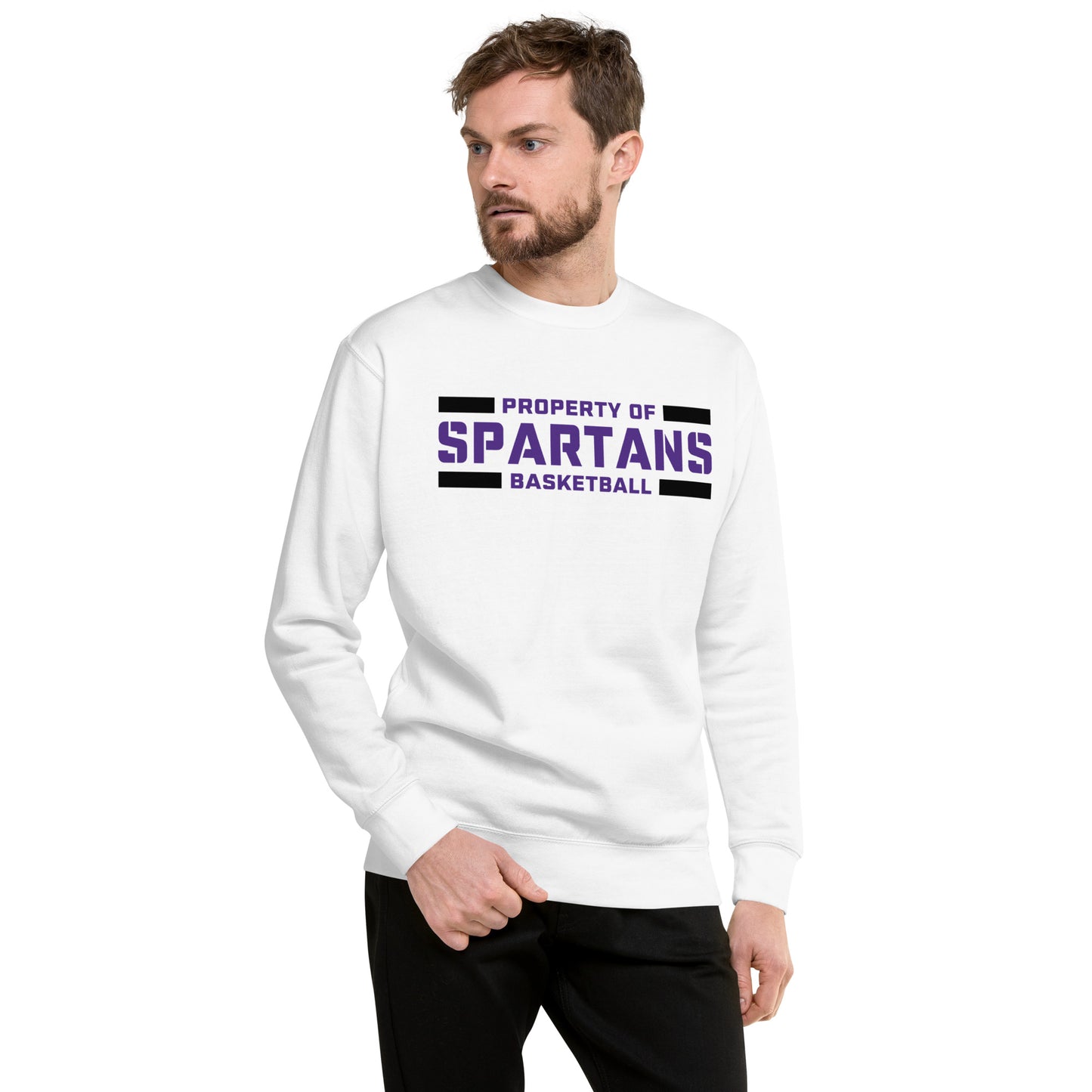 Property of Spartans Basketball Unisex Premium Sweatshirt