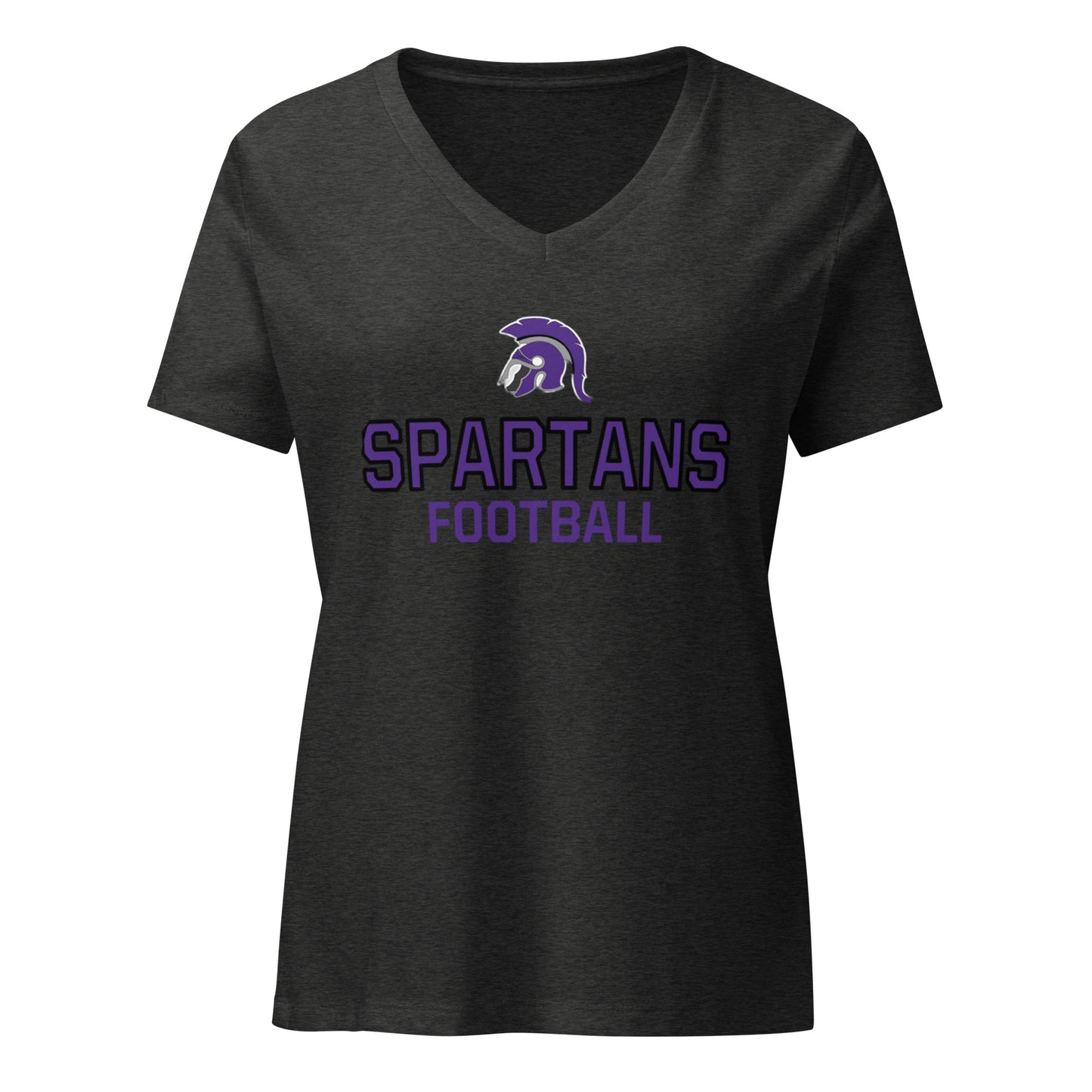 Women’s Spartans Football Relaxed V-neck T-shirt