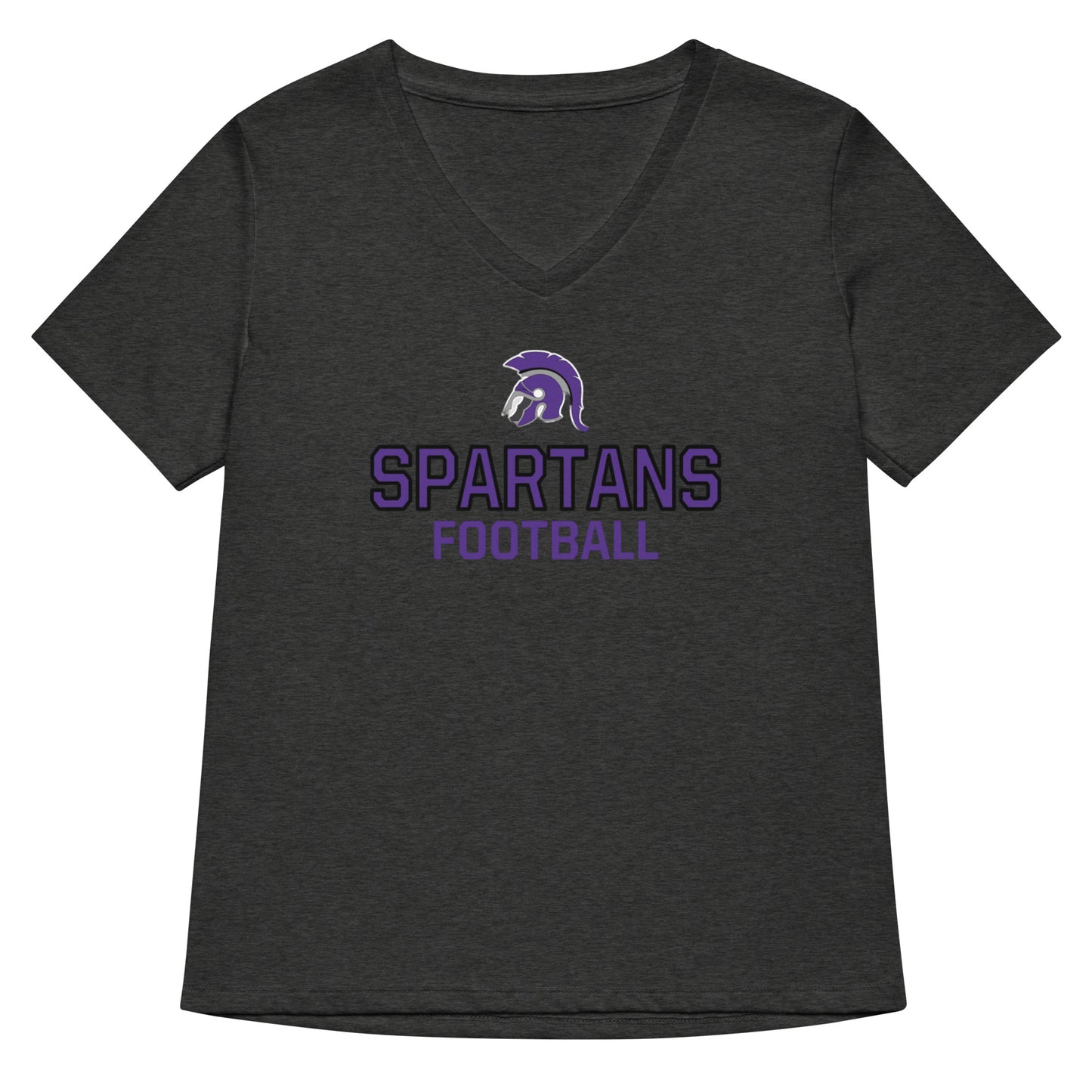 Women’s Spartans Football Relaxed V-neck T-shirt