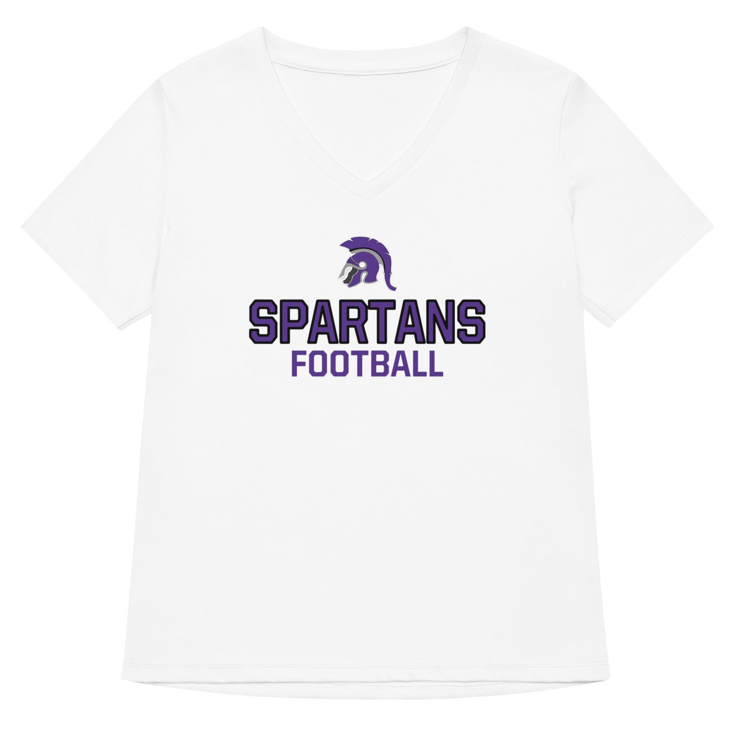 Women’s Spartans Football Relaxed V-neck T-shirt